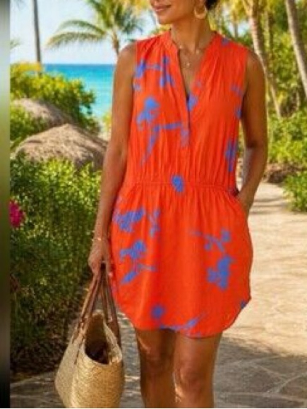 Tory Burch 'Chelsea' Cotton Shirtdress, Poppy Red Pylos S